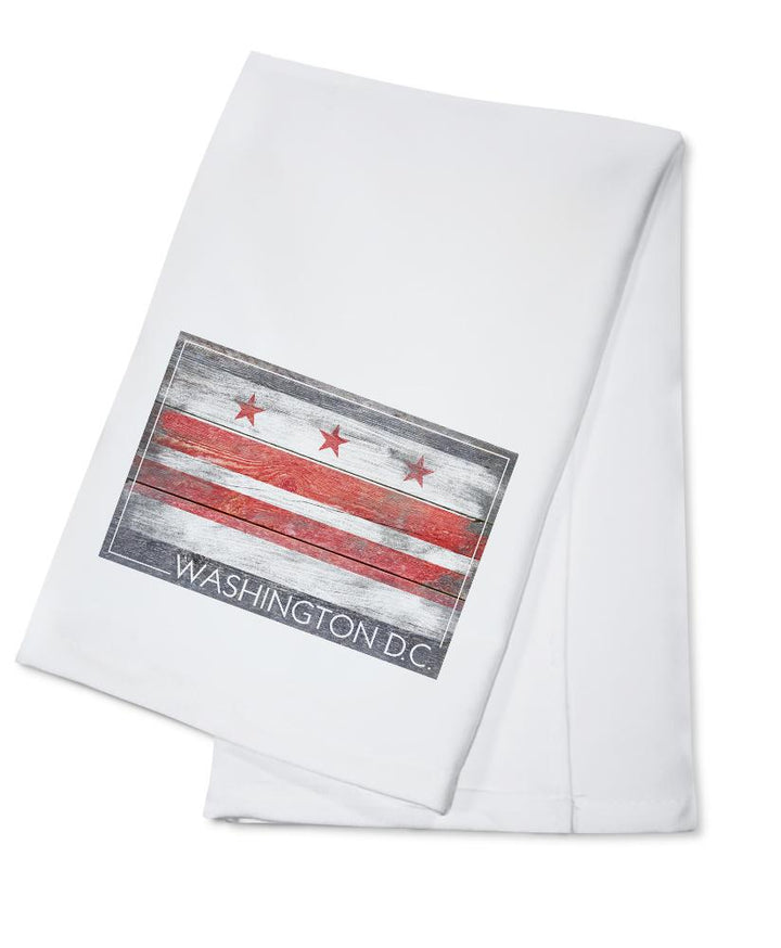 Rustic Washington DC Flag, Lantern Press Artwork, Towels and Aprons Kitchen Lantern Press Cotton Towel 