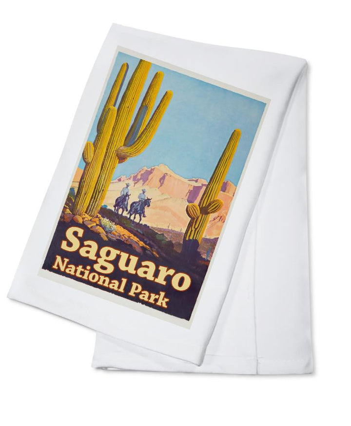 Saguaro National Park Vintage Poster, Towels and Aprons Kitchen Lantern Press Cotton Towel 