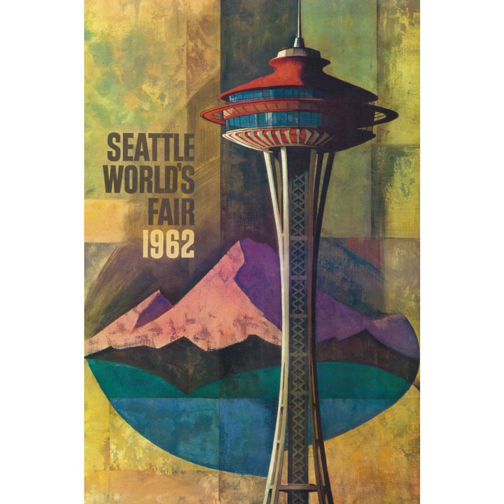 Seattle, Washington, Space Needle World's Fair, Vintage Travel Poster, Stretched Canvas Canvas Lantern Press 