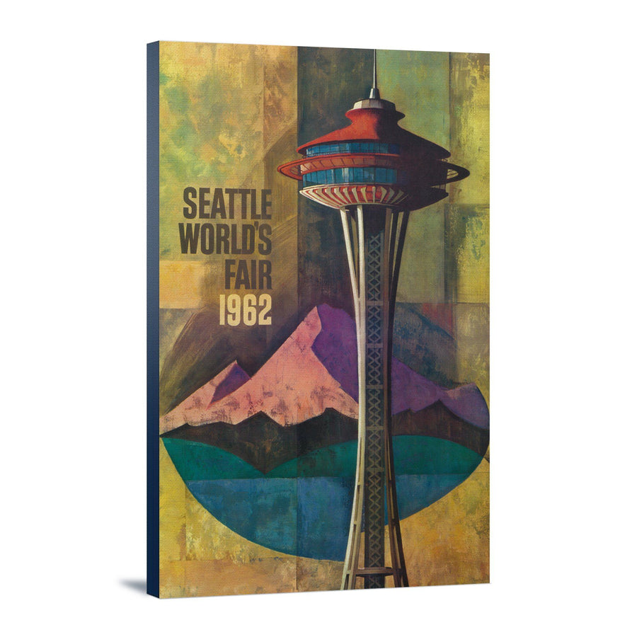 Seattle, Washington, Space Needle World's Fair, Vintage Travel Poster, Stretched Canvas Canvas Lantern Press 