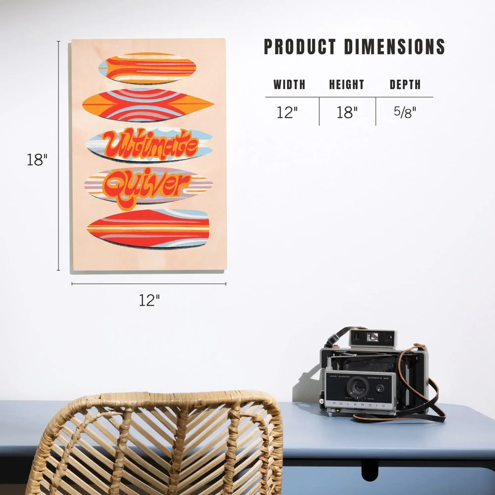 Secret Surf Spot Collection, Surfboards, Ultimate Quiver, Wood Signs and Postcards Wood Lantern Press 