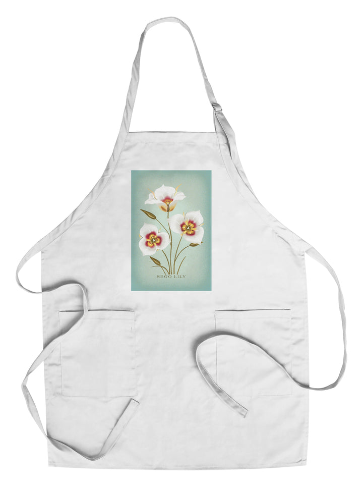 Sego Lily, Vintage Flora, Lantern Press Artwork, Towels and Aprons Kitchen Lantern Press Chef's Apron 