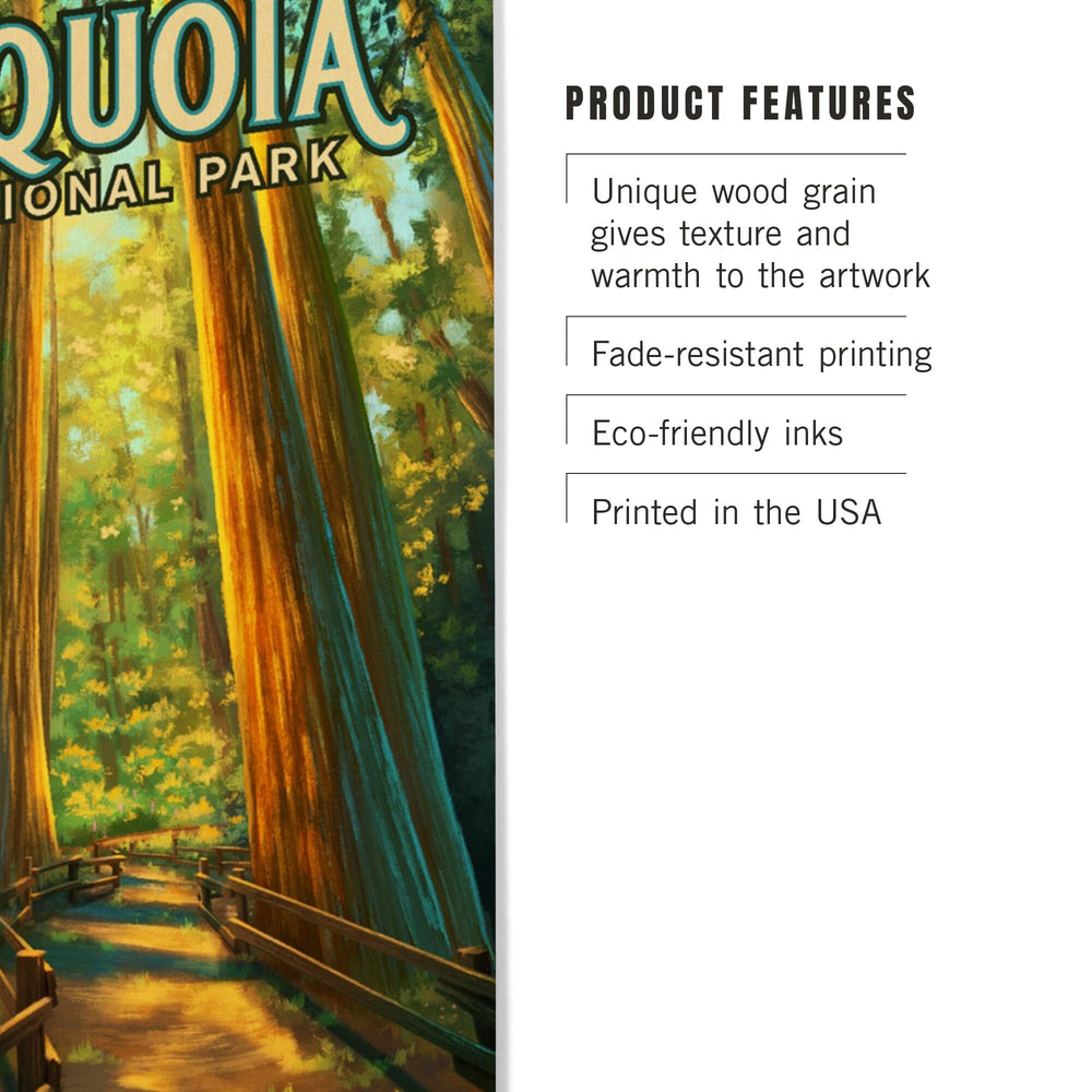 Sequoia National Park, California, Oil Painting, Lantern Press Artwork, Wood Signs and Postcards Wood Lantern Press 