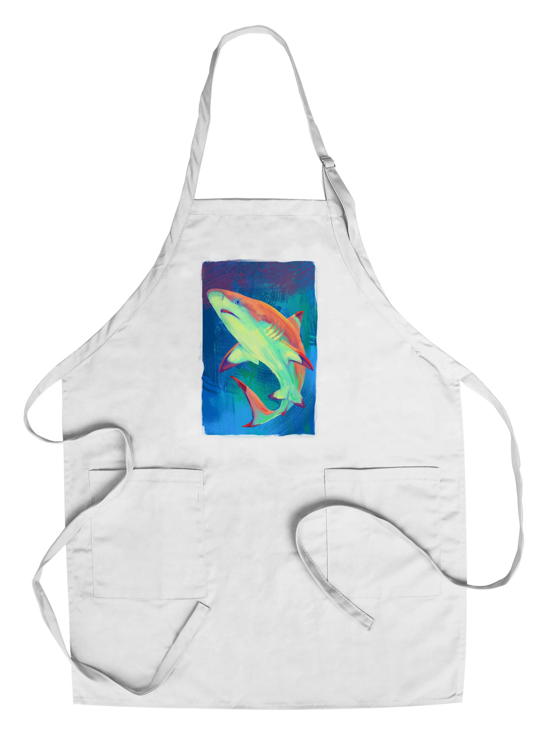 Shark (Black Tip), Vivid Series, Lantern Press Artwork, Towels and Aprons Kitchen Lantern Press Chef's Apron 
