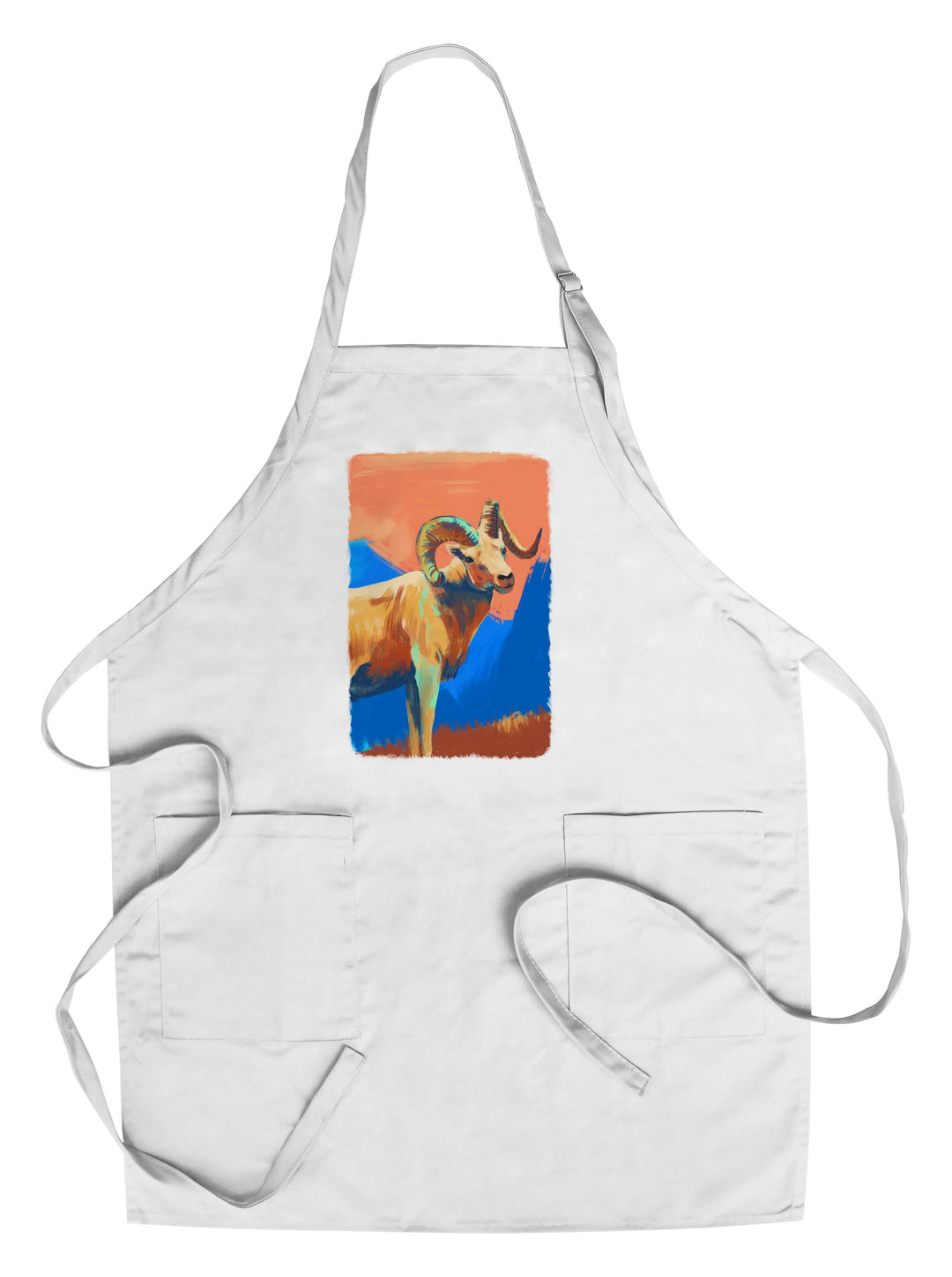 Sheep, Vivid Watercolor, Lantern Press Artwork, Towels and Aprons Kitchen Lantern Press Chef's Apron 