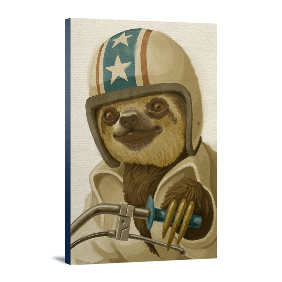 Sloth, Oil Painting, Lantern Press Artwork, Stretched Canvas Canvas Lantern Press 12x18 Stretched Canvas 