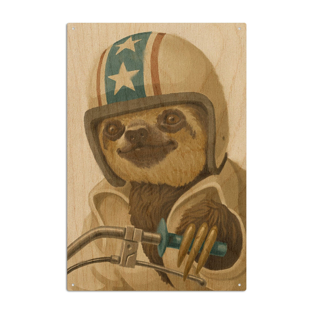 Sloth, Oil Painting, Lantern Press Artwork, Wood Signs and Postcards Wood Lantern Press 10 x 15 Wood Sign 