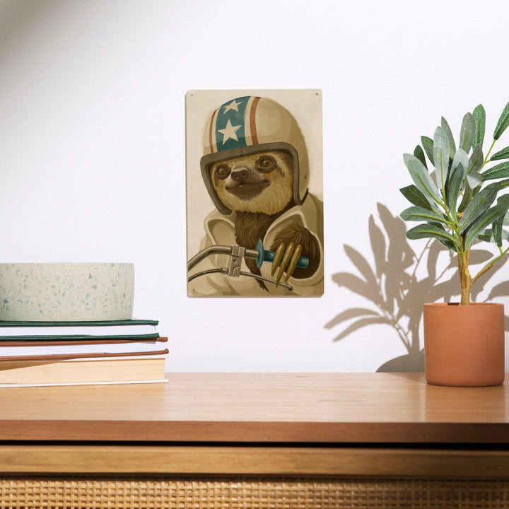 Sloth, Oil Painting, Lantern Press Artwork, Wood Signs and Postcards Wood Lantern Press 