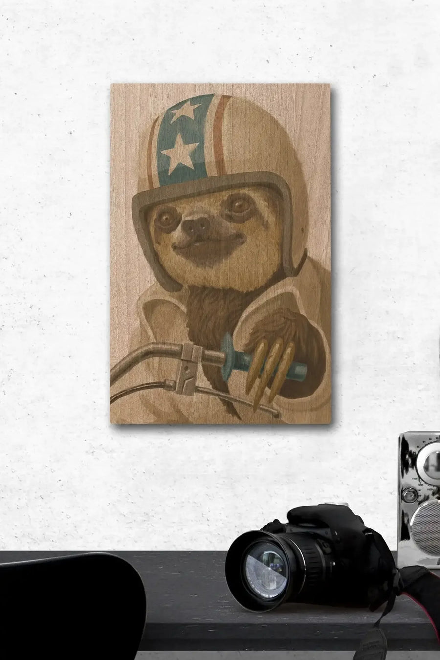 Sloth, Oil Painting, Lantern Press Artwork, Wood Signs and Postcards Wood Lantern Press 12 x 18 Wood Gallery Print 