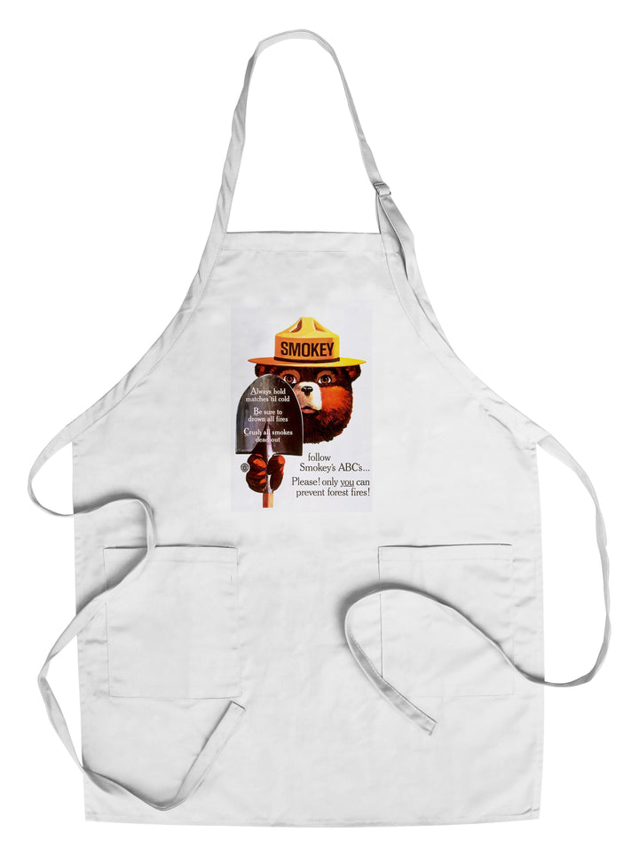 Smokey Bear, ABCs, Shovels, Vintage Poster, Towels and Aprons Kitchen Lantern Press Chef's Apron 