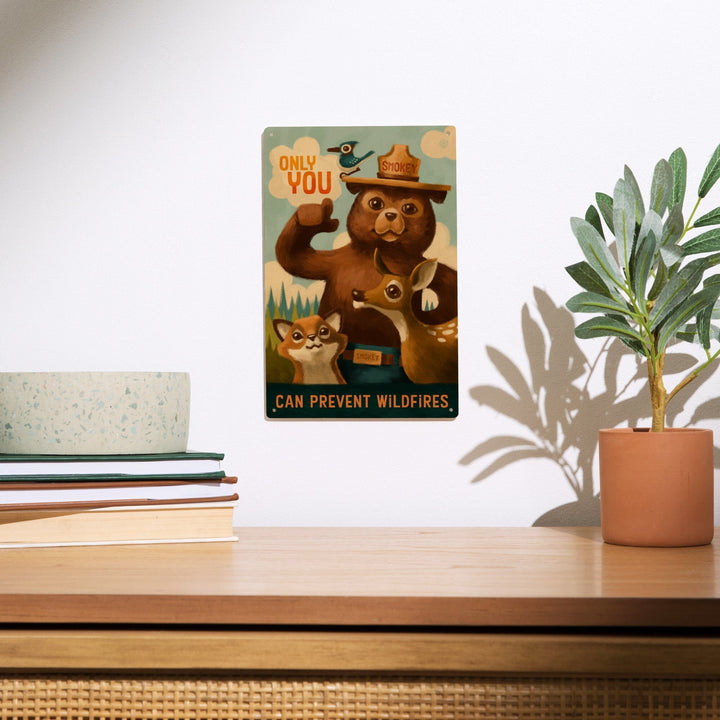 Smokey Bear, Only You, Oil Painting, Lantern Press Artwork, Wood Signs and Postcards Wood Lantern Press 