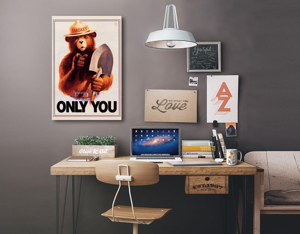 Smokey Bear, Only You, Vintage Poster, Stretched Canvas Canvas Lantern Press 