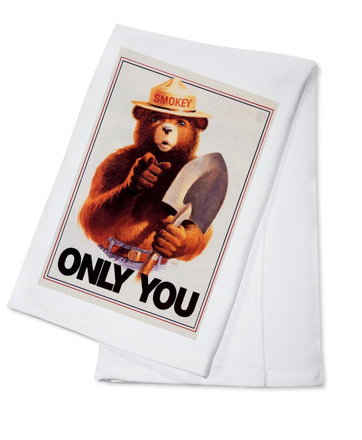 Smokey Bear, Only You, Vintage Poster, Towels and Aprons Kitchen Lantern Press Cotton Towel 
