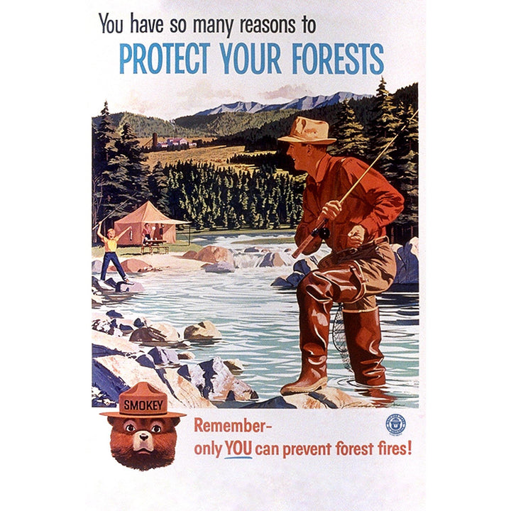 Smokey Bear, Protect Your Forests, Vintage Poster, Stretched Canvas Canvas Lantern Press 