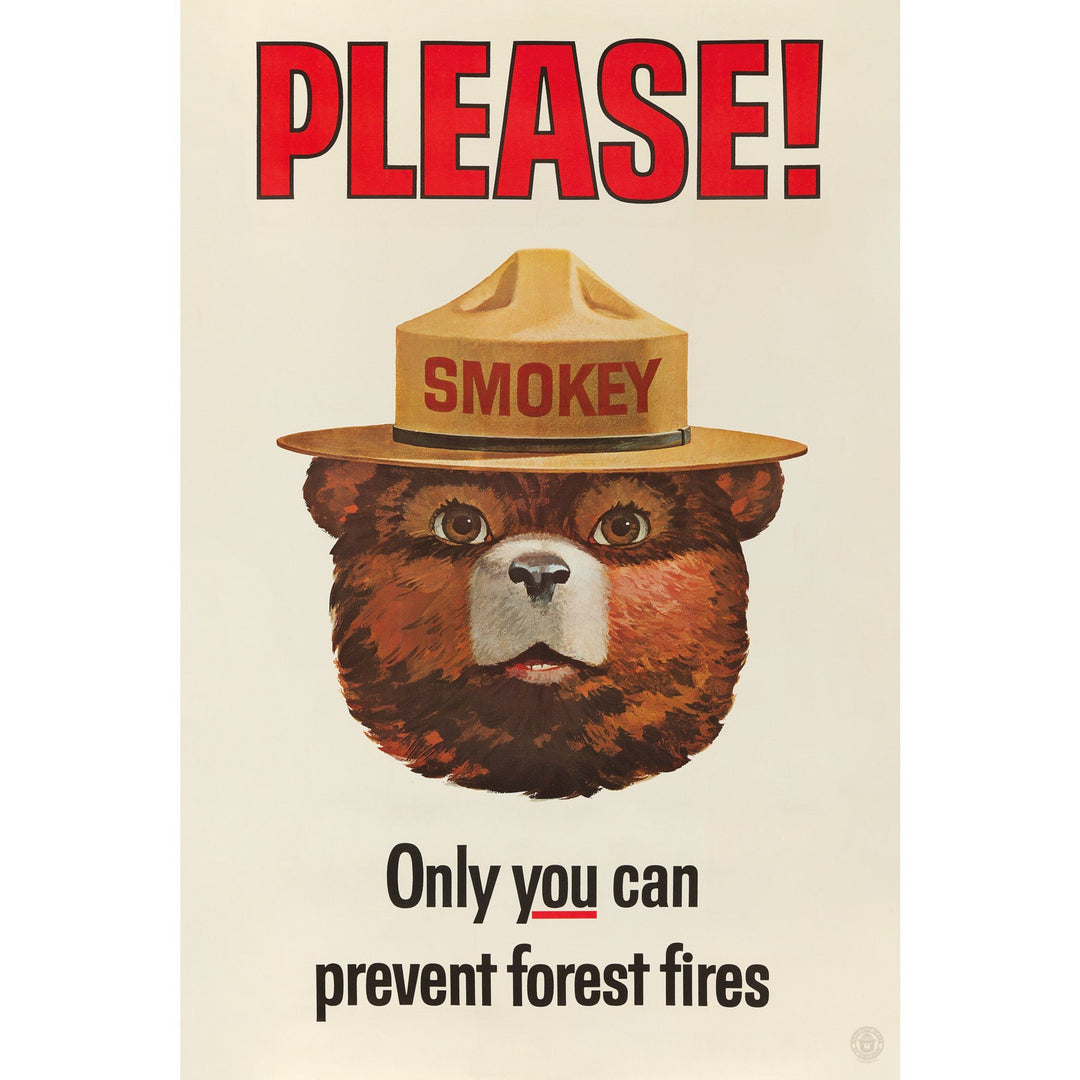 Smokey Bear Vintage Poster, Only You Can Prevent Forest Fires, Art Prints and Metal Signs Art Lantern Press 