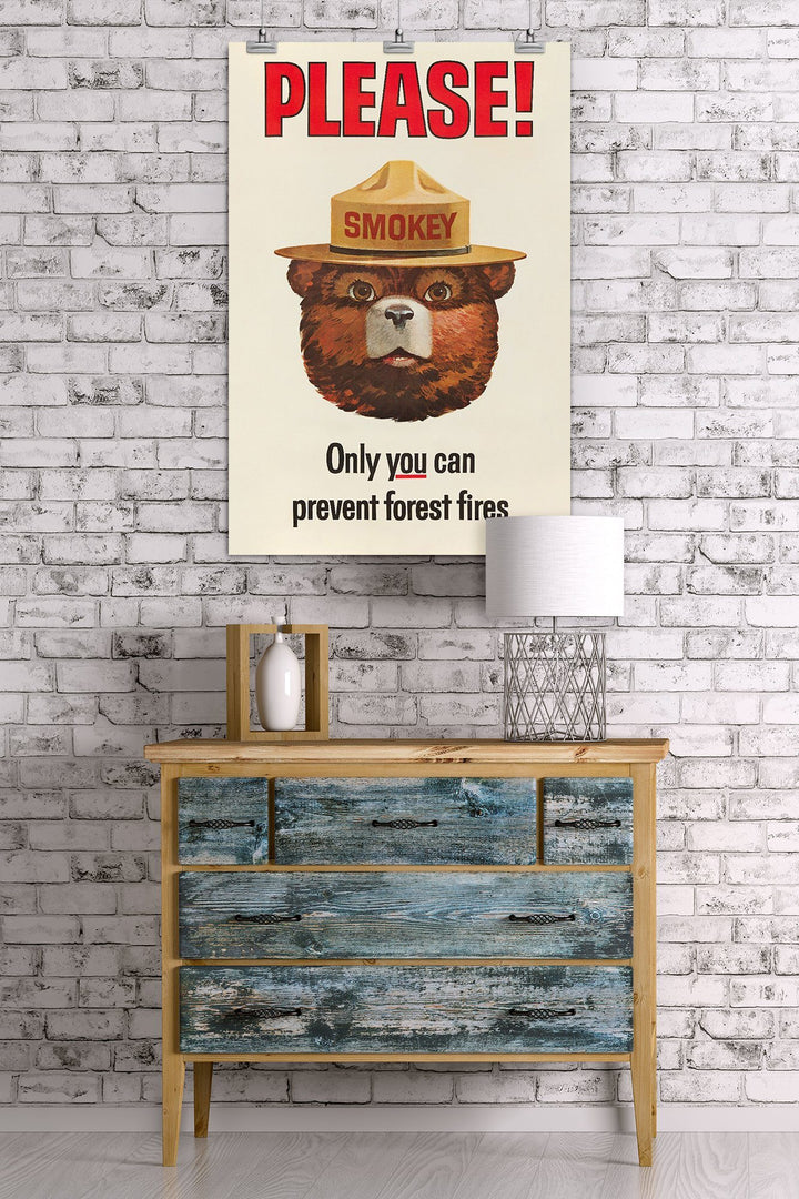 Smokey Bear Vintage Poster, Only You Can Prevent Forest Fires, Art Prints and Metal Signs Art Lantern Press 