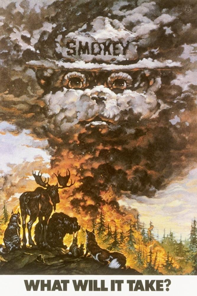 Smokey Bear, What Will It Take, Vintage Poster, Art Prints and Metal Signs Art Lantern Press 12 x 18 Art Print 