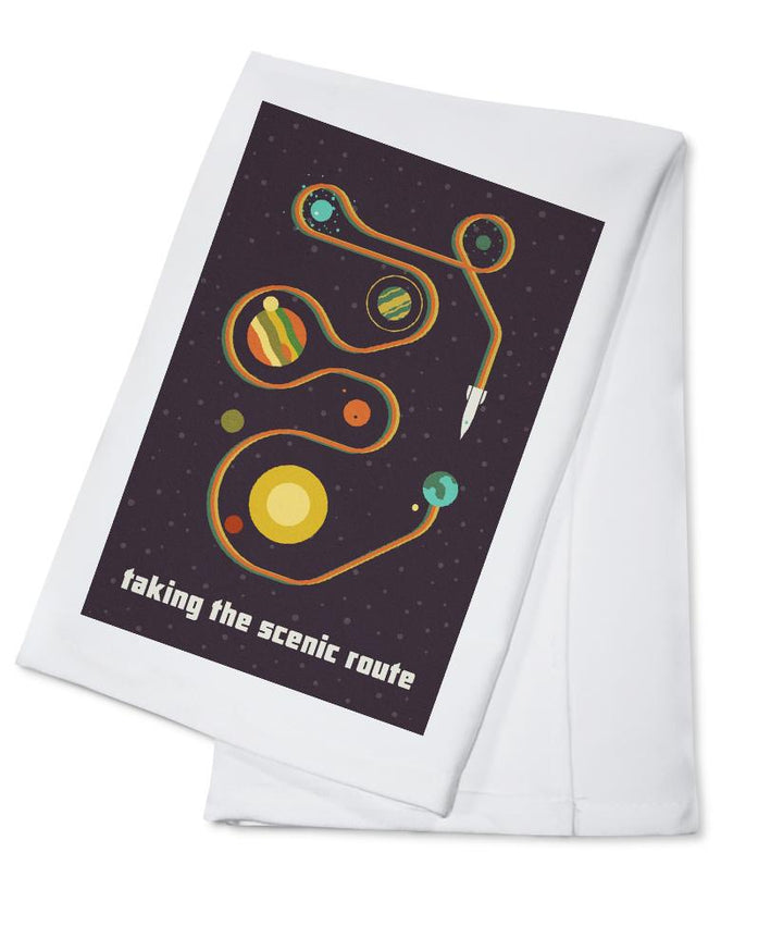 Space Is The Place Collection, Solar System, Taking The Scenic Route, Towels and Aprons Kitchen Lantern Press Cotton Towel 