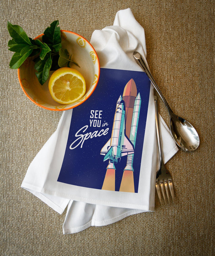 Space Queens Collection, Shuttle Launch, See You In Space, Towels and Aprons Kitchen Lantern Press 