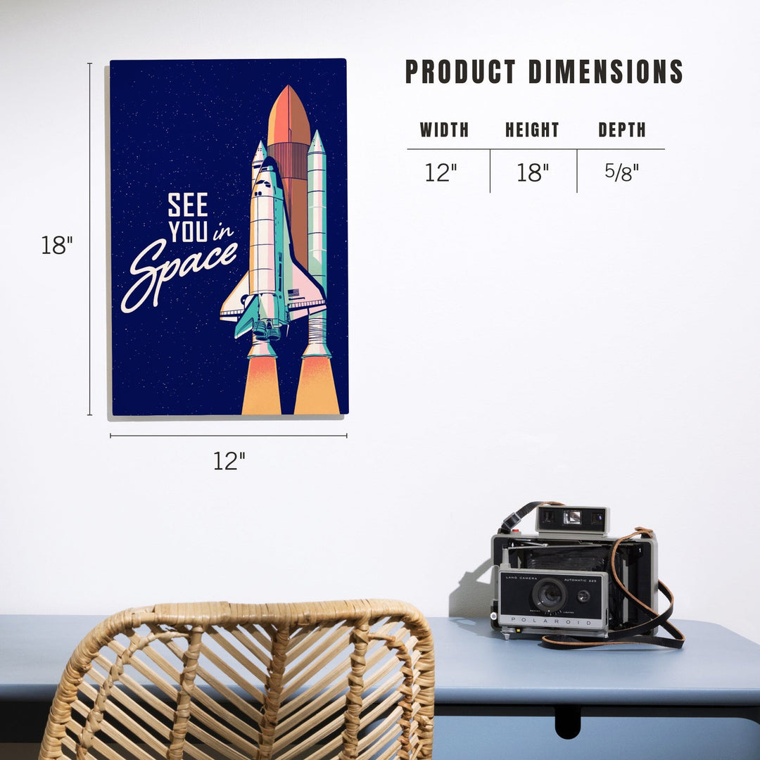 Space Queens Collection, Shuttle Launch, See You In Space, Wood Signs and Postcards Wood Lantern Press 