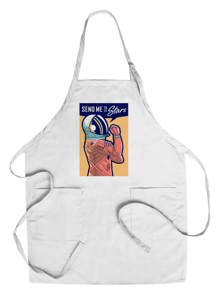 Space Queens Collection, Woman Astronaut, Send Me To The Stars, Towels and Aprons Kitchen Lantern Press Chef's Apron 