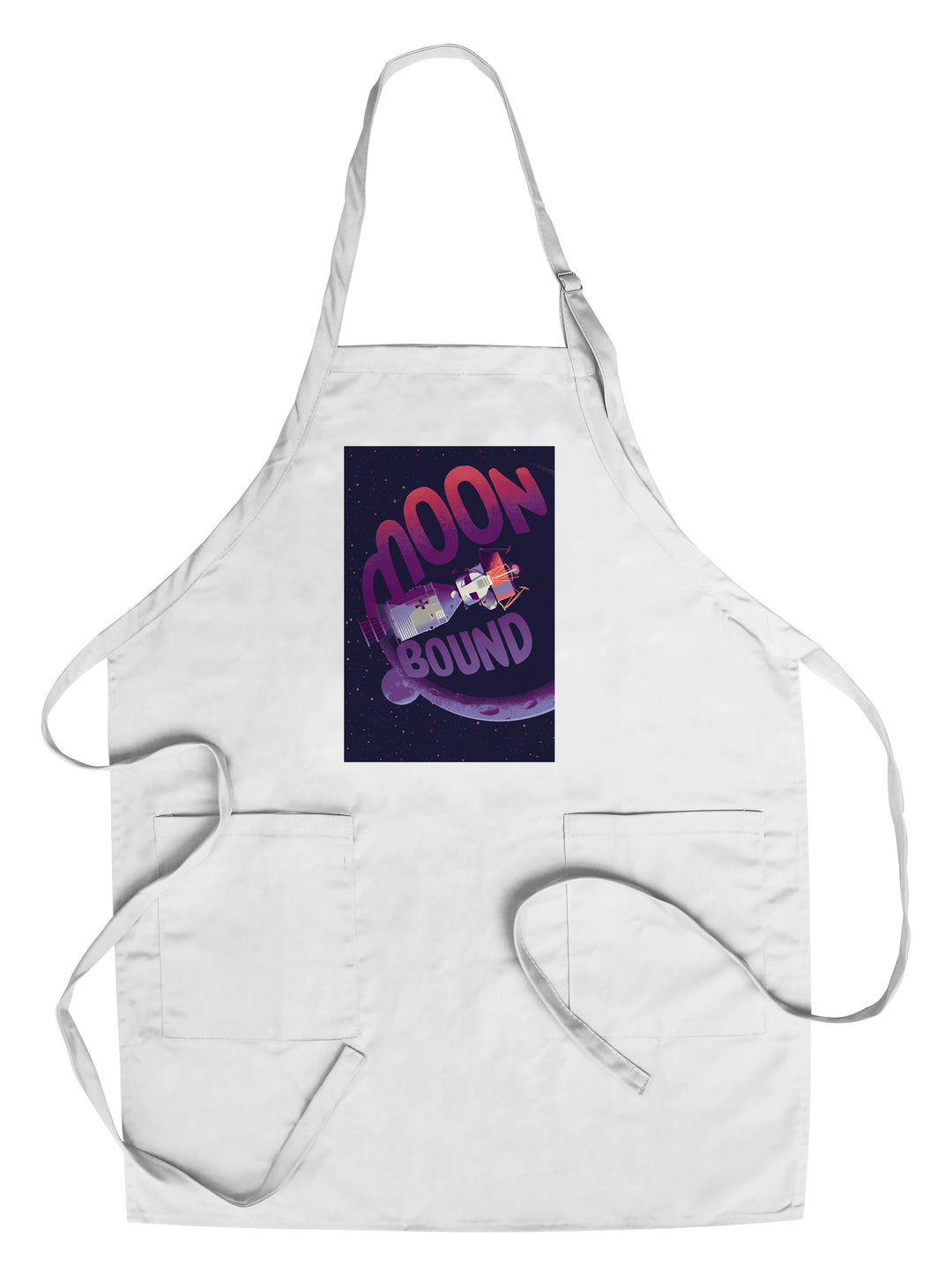Spacethusiasm Collection, Apollo, Moon Bound, Towels and Aprons Kitchen Lantern Press Chef's Apron 