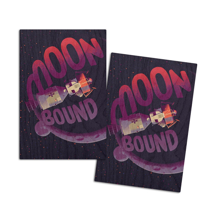 Spacethusiasm Collection, Apollo, Moon Bound, Wood Signs and Postcards Wood Lantern Press 4x6 Wood Postcard Set 