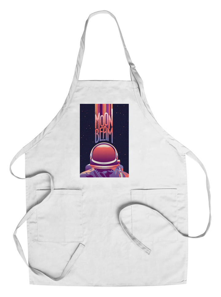 Spacethusiasm Collection, Astronaut, Moon Beam, Towels and Aprons Kitchen Lantern Press Chef's Apron 