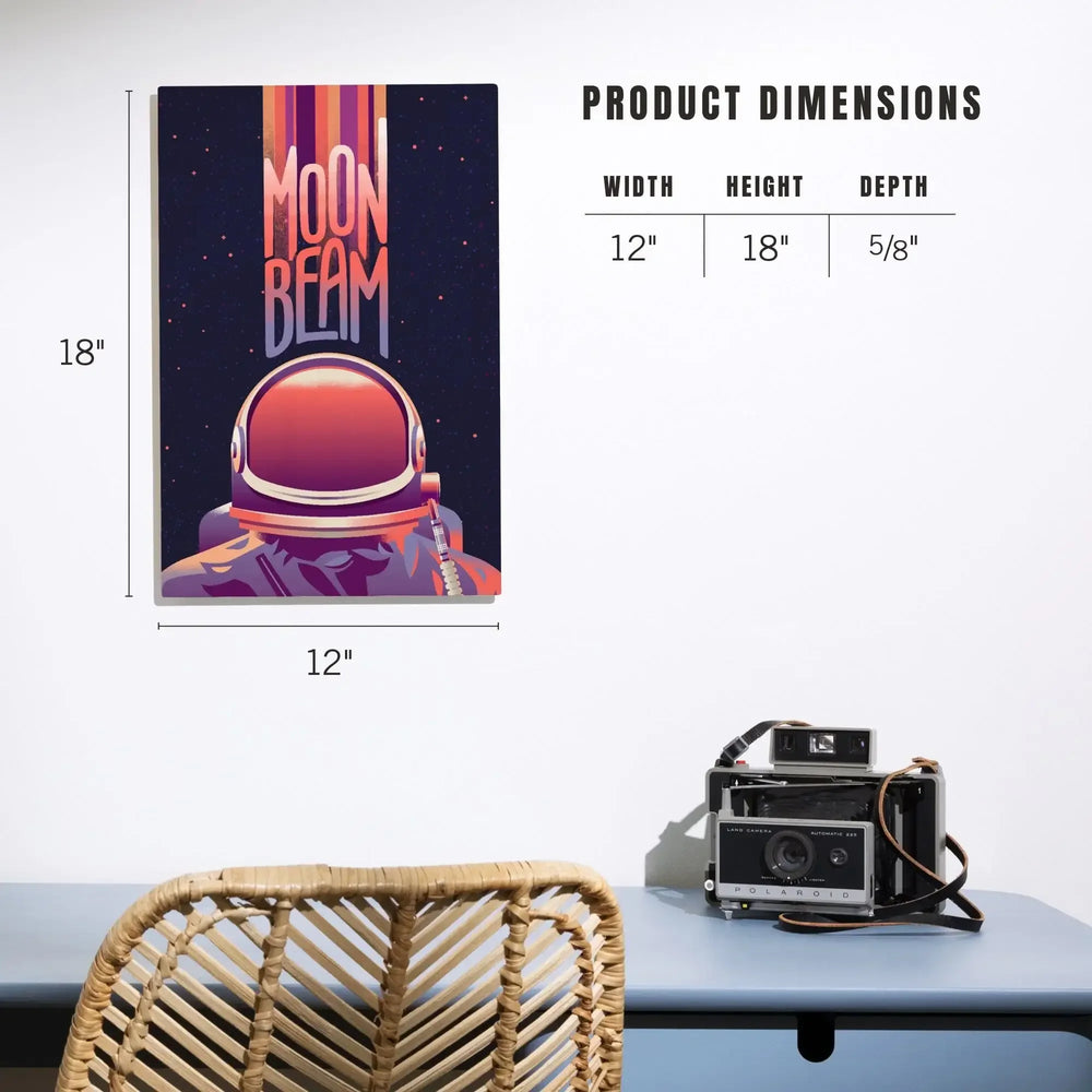 Spacethusiasm Collection, Astronaut, Moon Beam, Wood Signs and Postcards Wood Lantern Press 