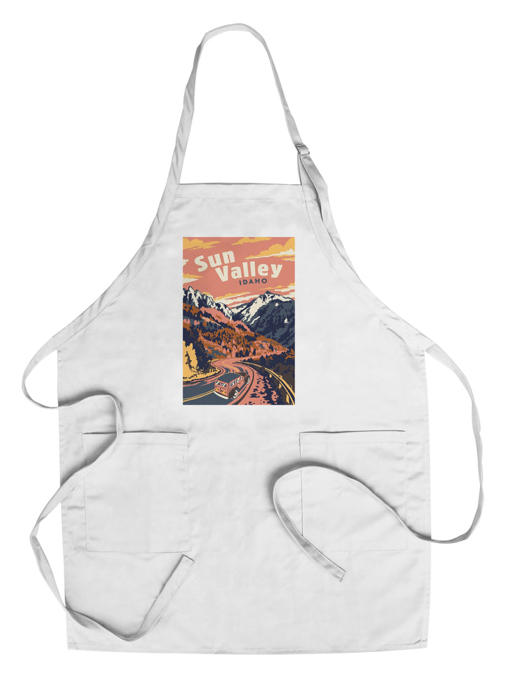 Sun Valley, Idaho, Explorer Series, Lantern Press Artwork, Towels and Aprons Kitchen Lantern Press Chef's Apron 