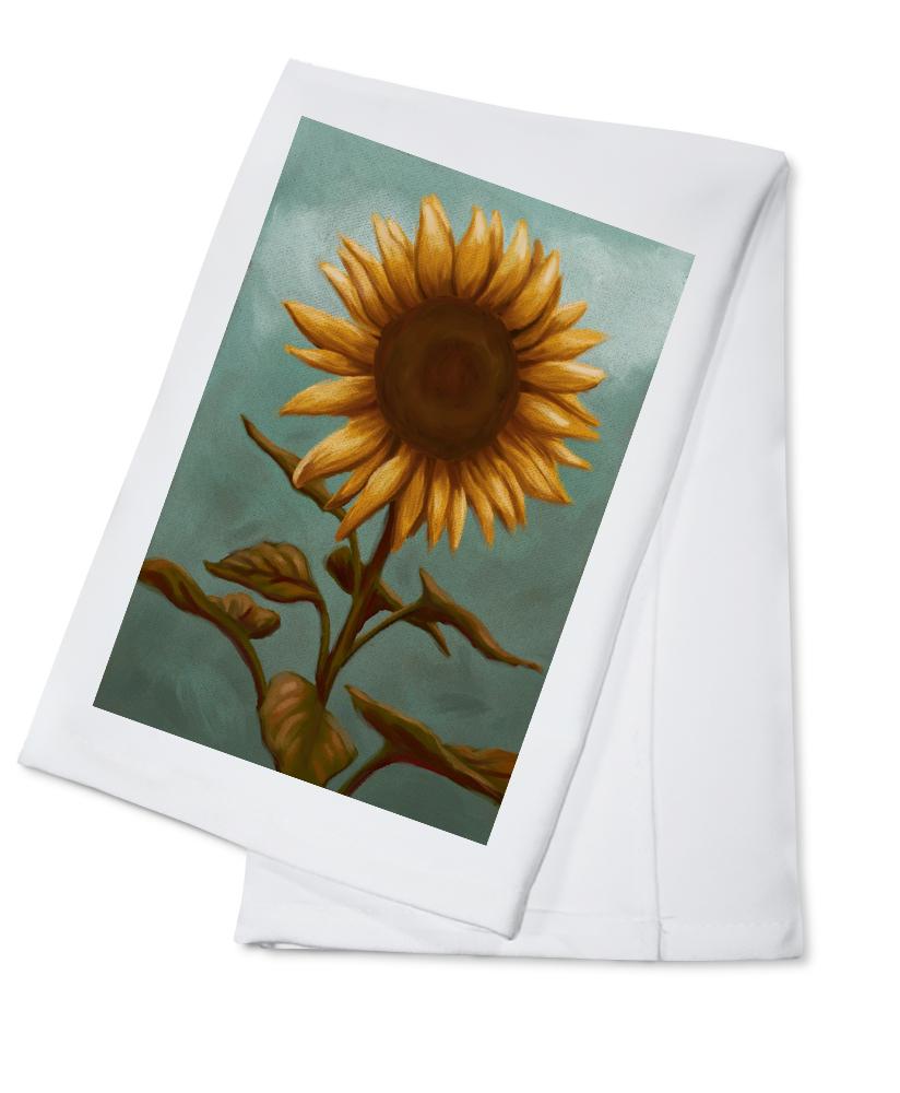 Sunflower, Oil Painting, Lantern Press Artwork, Towels and Aprons Kitchen Lantern Press Cotton Towel 