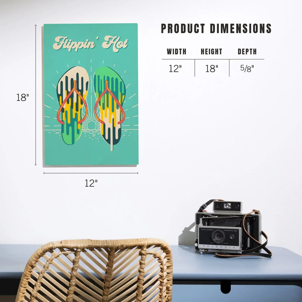 Sweet Relief Collection, Flip Flops, Flippin Hot, Wood Signs and Postcards Wood Lantern Press 