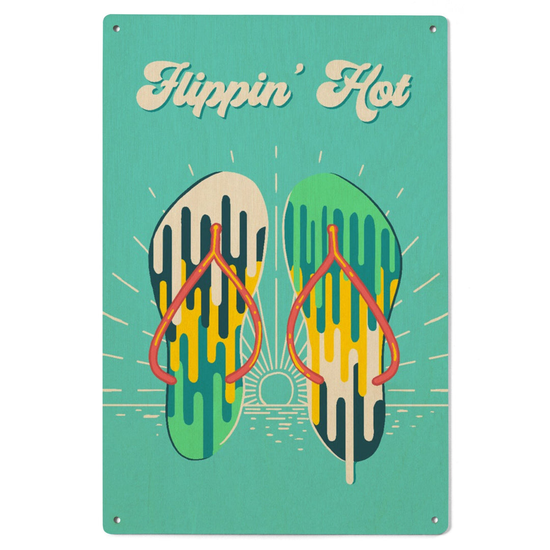 Sweet Relief Collection, Flip Flops, Flippin Hot, Wood Signs and Postcards Wood Lantern Press 