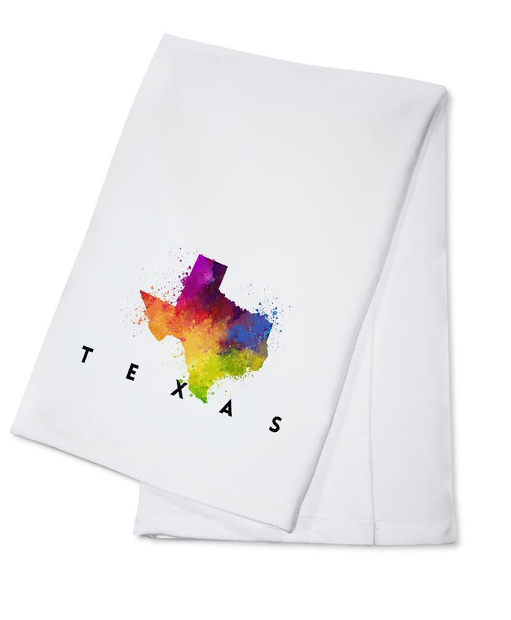 Texas, State Abstract Watercolor, Lantern Press Artwork, Towels and Aprons Kitchen Lantern Press Cotton Towel 