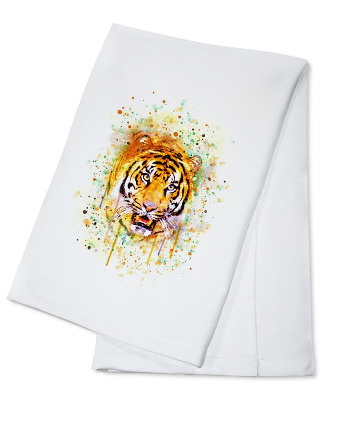 Tiger, Watercolor, Lantern Press Artwork, Towels and Aprons Kitchen Lantern Press Cotton Towel 