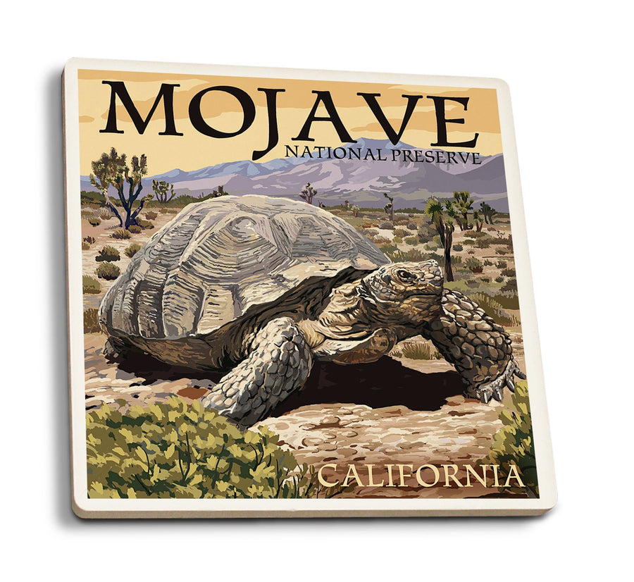 Tortoise, Mojave National Preserve, California, Lantern Press Artwork, Coaster Set Coasters Lantern Press 