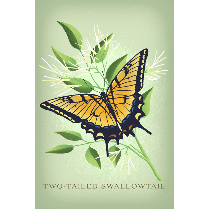 Two-Tailed Swallowtail, Vintage Flora, Lantern Press Artwork, Towels and Aprons Kitchen Lantern Press 