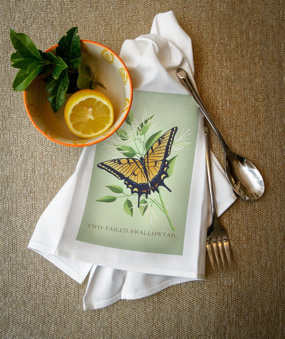 Two-Tailed Swallowtail, Vintage Flora, Lantern Press Artwork, Towels and Aprons Kitchen Lantern Press 