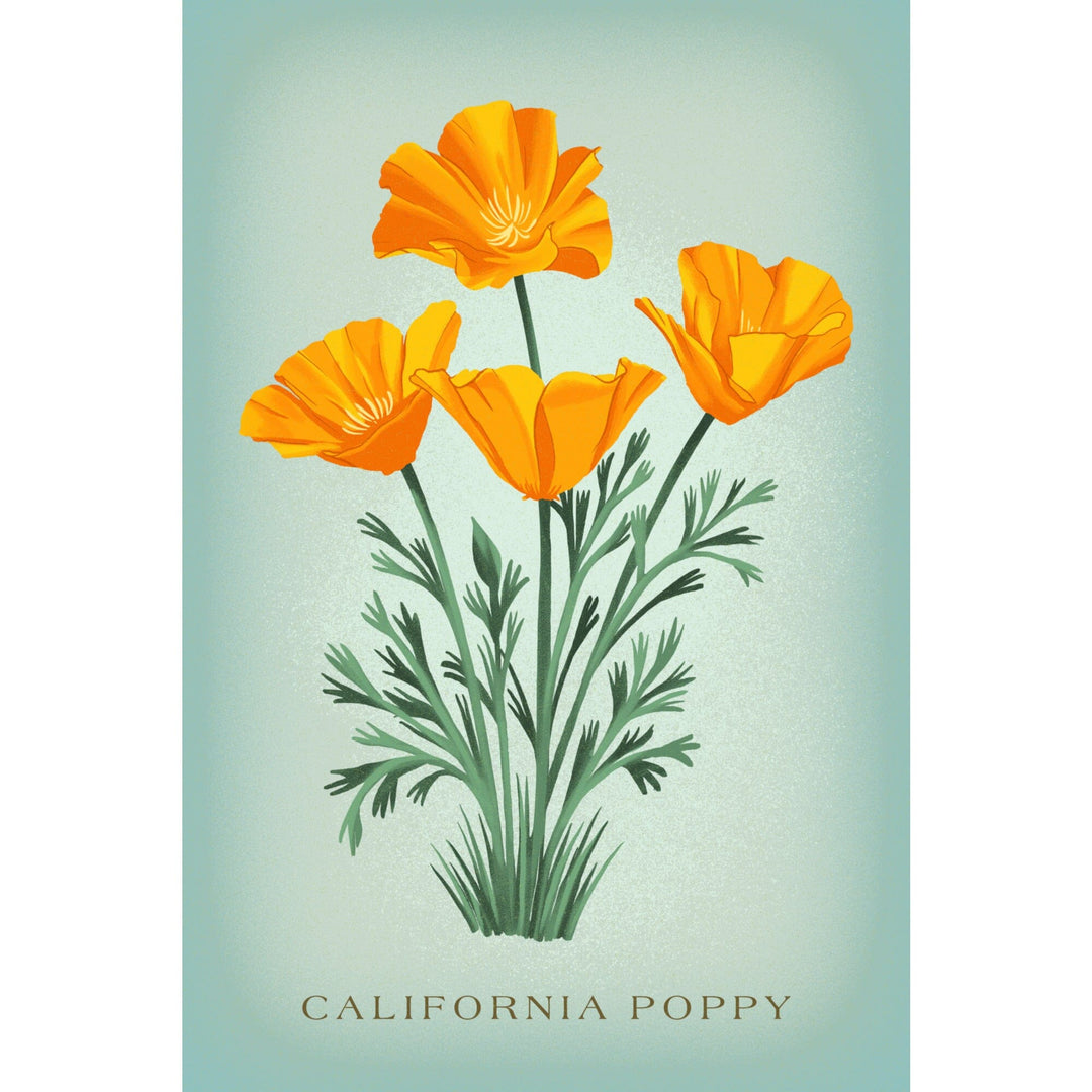 Vintage Flora, California Poppy Kitchen Lantern Press 