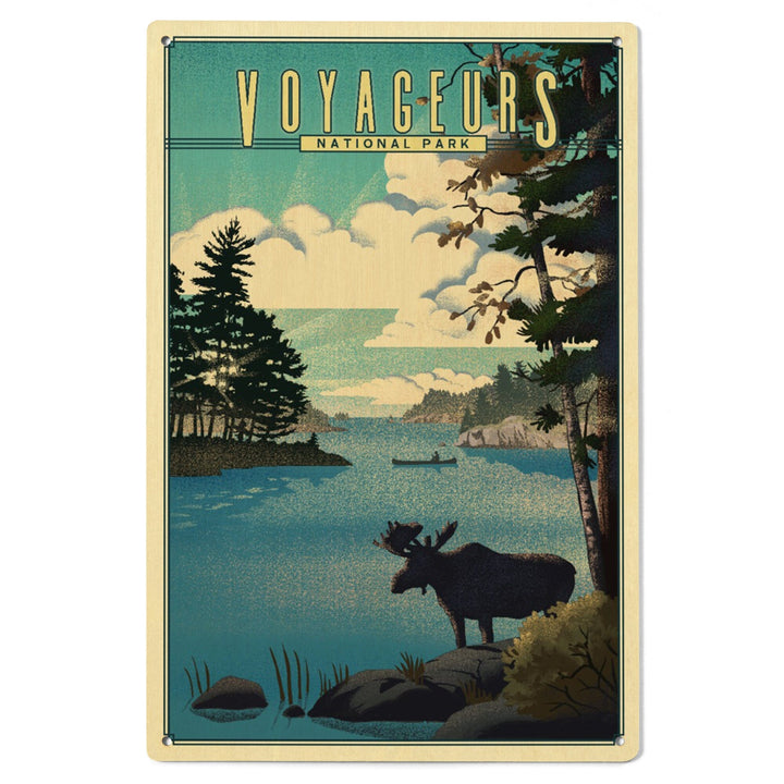 Voyageurs National Park, Minnesota, Lithograph National Park Series, Lantern Press Artwork, Wood Signs and Postcards Wood Lantern Press 