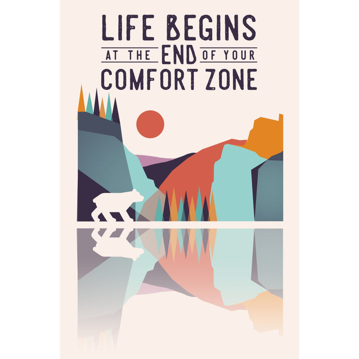 Wander More Collection, Life Begins at the End of Your Comfort Zone, Lantern Press Artwork, Stretched Canvas Canvas Lantern Press 