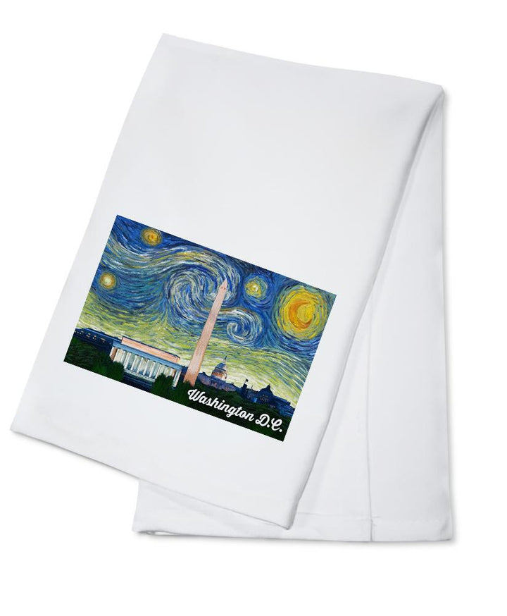 Washington DC, Starry Night Series, Lantern Press Artwork, Towels and Aprons Kitchen Lantern Press 