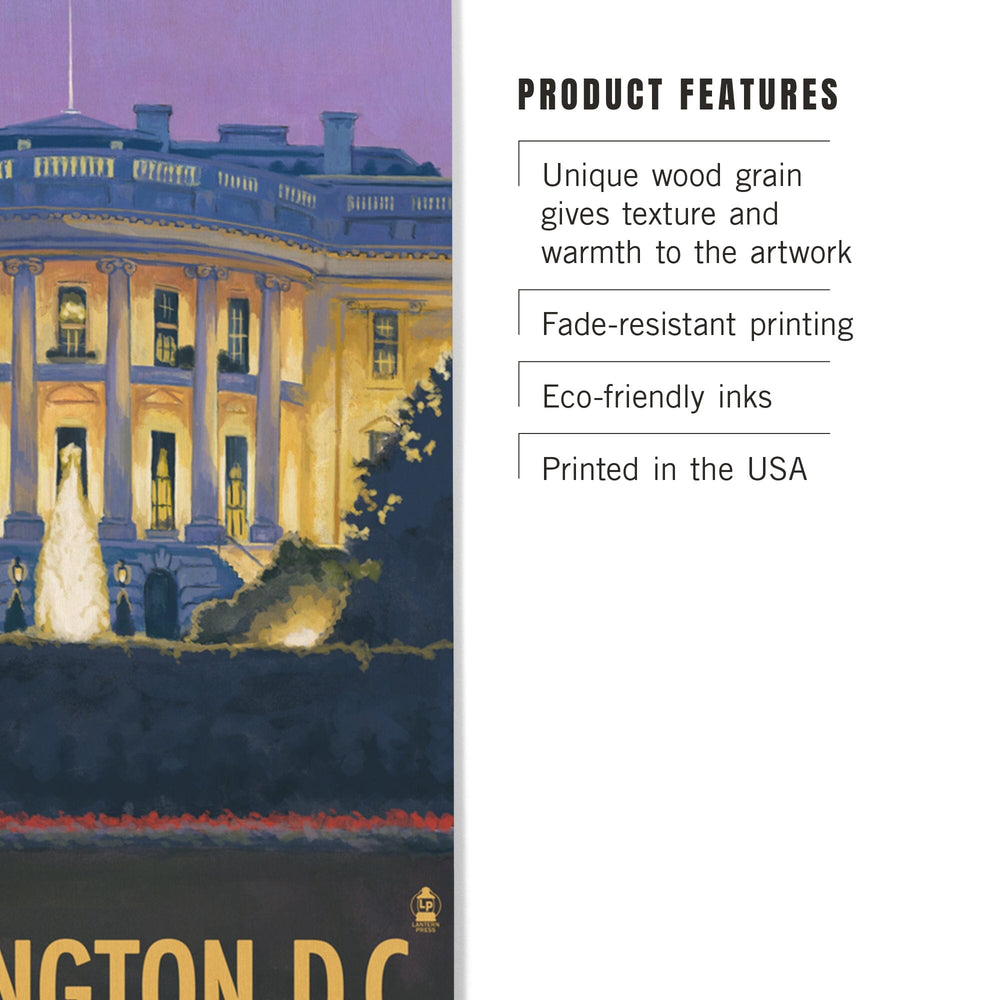 Washington DC, White House, Lantern Press Artwork, Wood Signs and Postcards Wood Lantern Press 