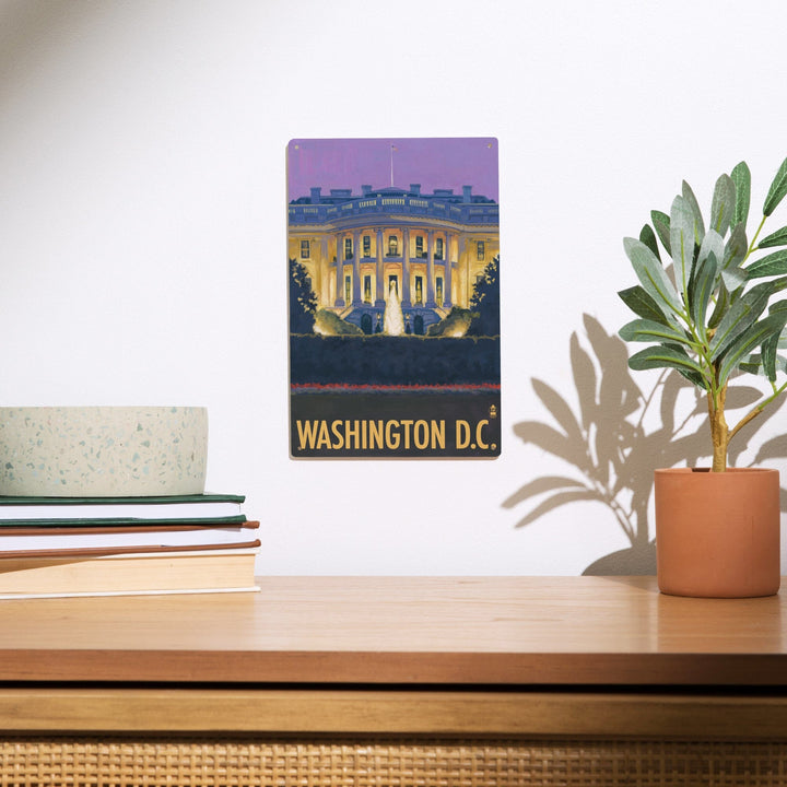 Washington DC, White House, Lantern Press Artwork, Wood Signs and Postcards Wood Lantern Press 