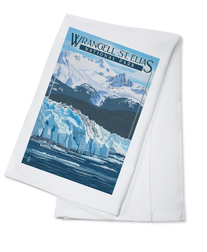 Wrangell, St. Elias National Park, Alaska, Glacier, Lantern Press Artwork, Towels and Aprons Kitchen Lantern Press Cotton Towel 