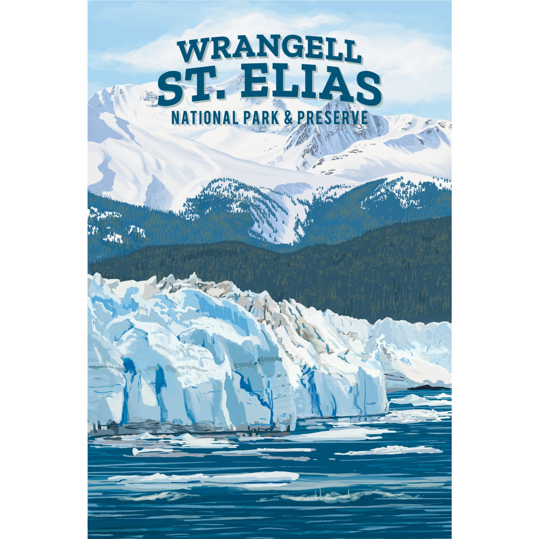 Wrangell-St. Elias National Park, Alaska, Painterly National Park Series, Stretched Canvas Canvas Lantern Press 
