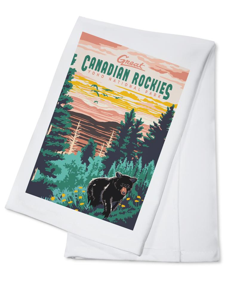 Yoho National Park, Canadian Rockies, Explorer Series, Bear, Lantern Press Artwork, Towels and Aprons Kitchen Lantern Press 