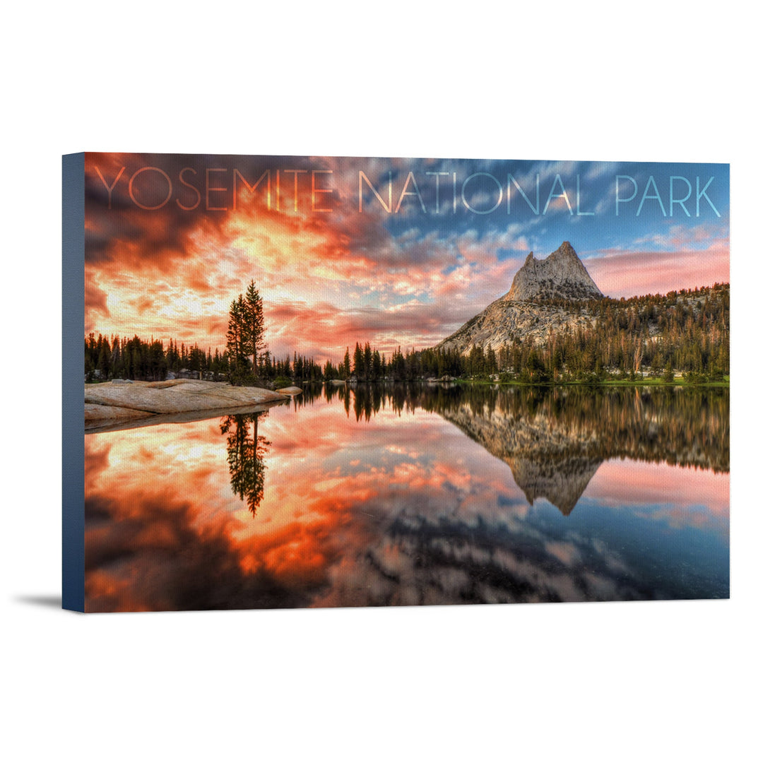 Yosemite National Park, California, Cathedral Lake, Lantern Press Photography, Stretched Canvas Canvas Lantern Press 12x18 Stretched Canvas 