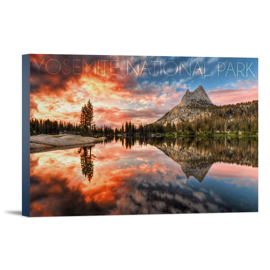 Yosemite National Park, California, Cathedral Lake, Lantern Press Photography, Stretched Canvas Canvas Lantern Press 