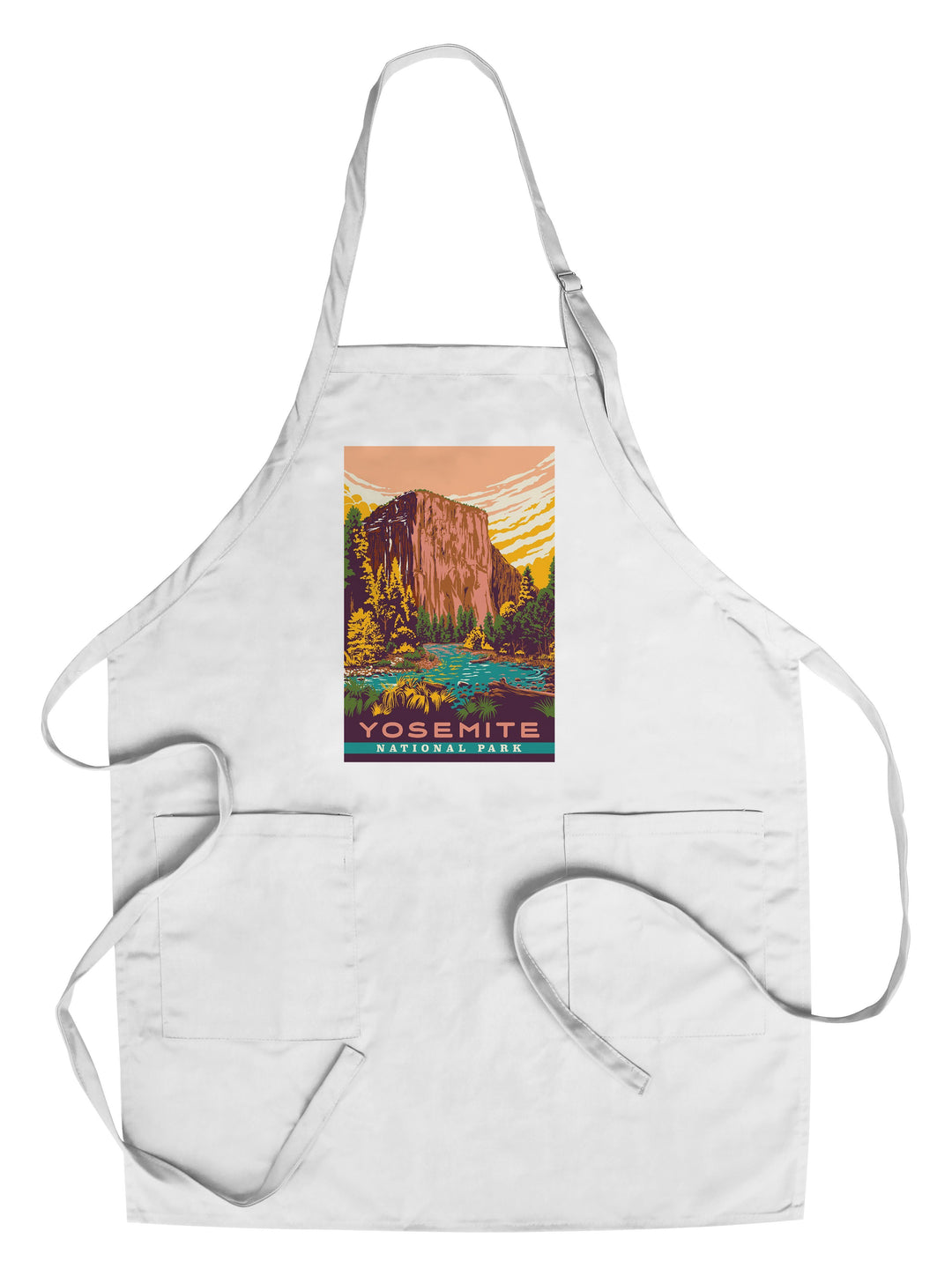 Yosemite National Park, California, Explorer Series, Lantern Press Artwork, Towels and Aprons Kitchen Lantern Press Chef's Apron 